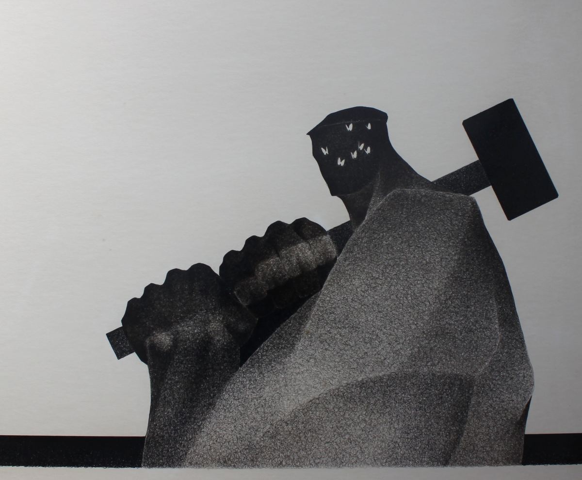The Railway Worker, ink on paper, 1975