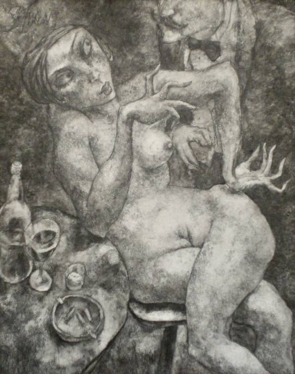 The Meeting, pencil on board, 2006