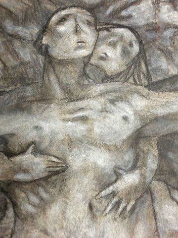 El Vuelo I (The Flight I), pencil on board, 2006