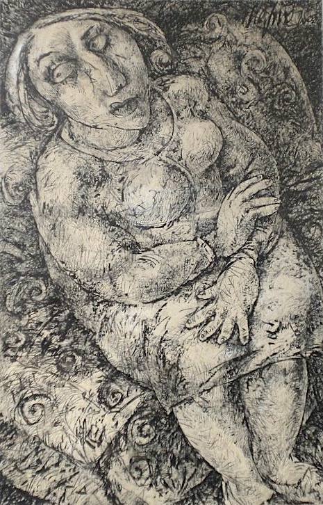 Portrait of My Wife, ink on paper, 2003