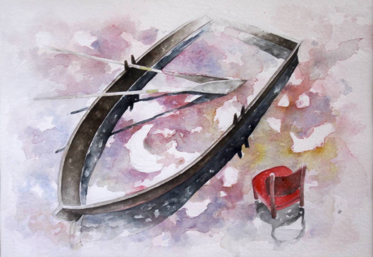 The Boat, watercolour, 1989