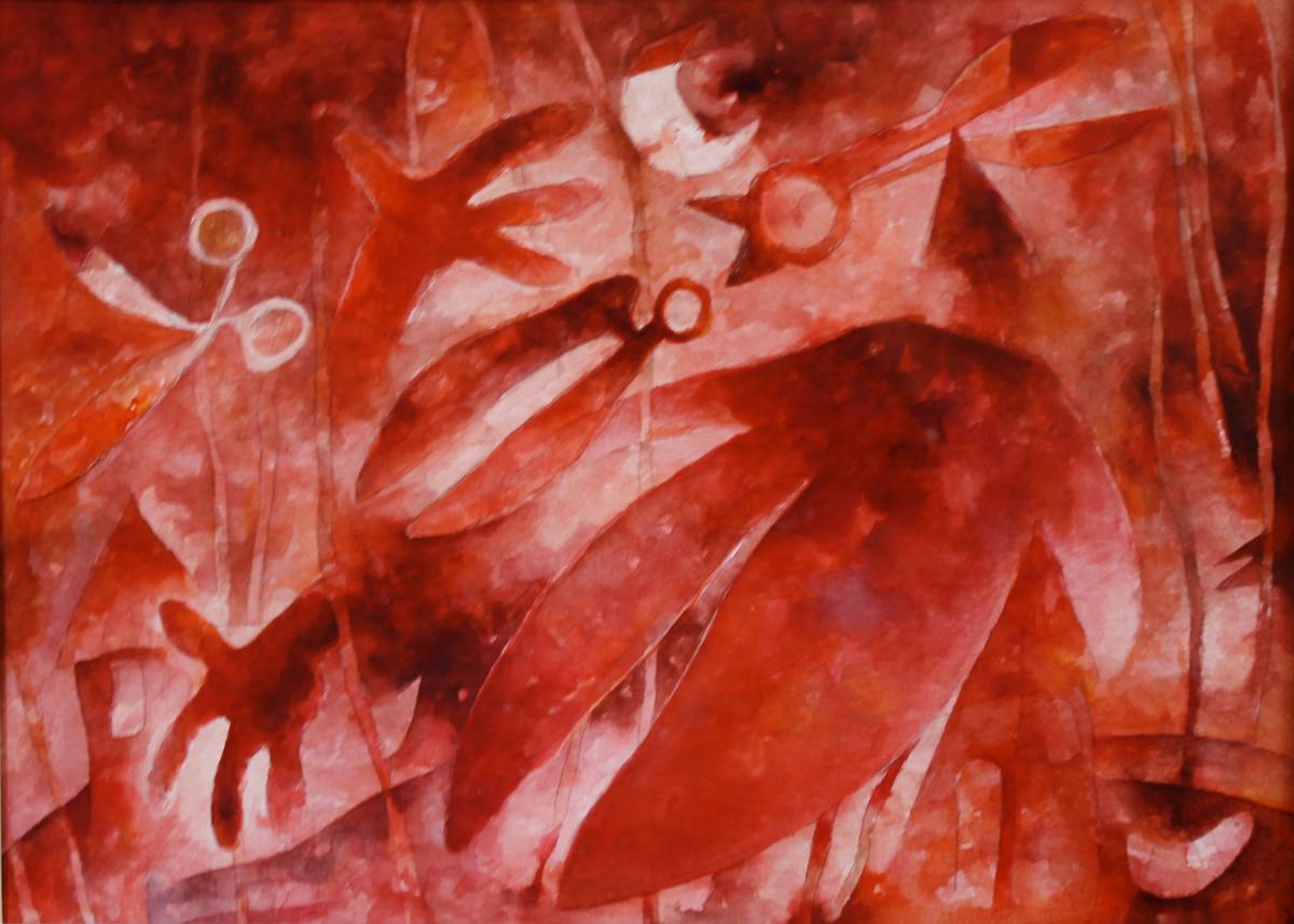 The Scissors, watercolour, 1988
