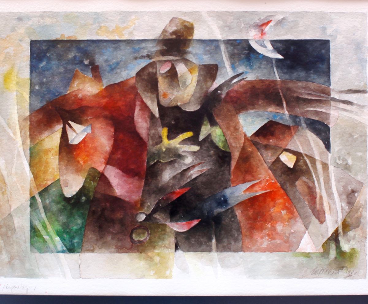 The Crow, gouache on paper, 1998