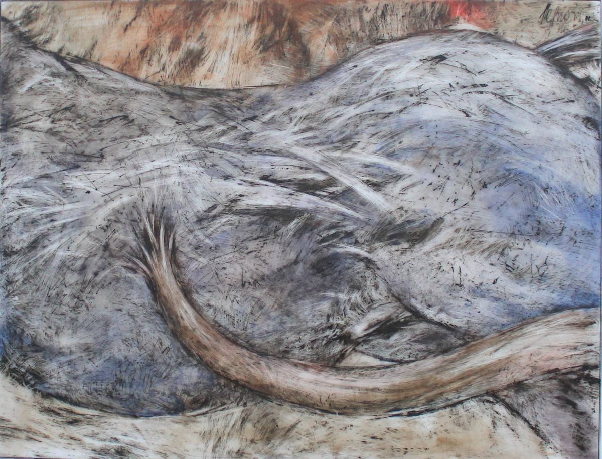 The Bite II, ink and pencil on acrylic sheet, 2011