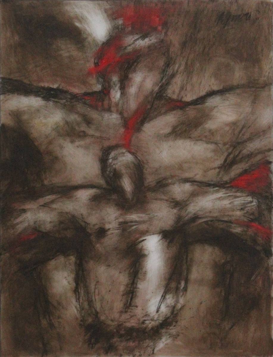 Internal Flight (Vuelo Interno), ink and pencil on acrylic sheet, 2011