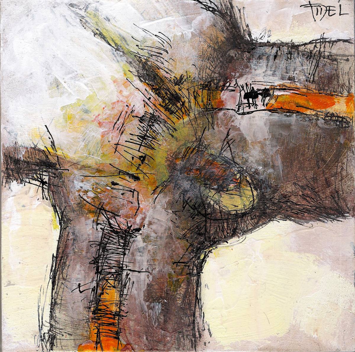 Intersection I, acrylic and ink on canvas, 2011