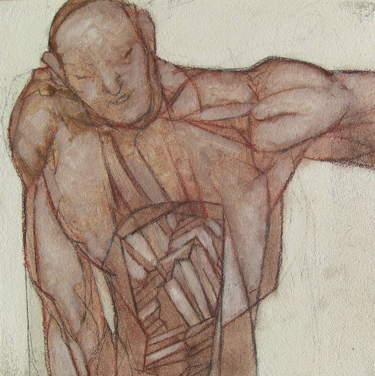 The Staircase Dream, pencil and acrylic on MDF board, 2011