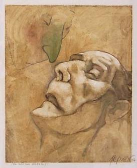 The Last Breath II, oil on eggshell paper, 1997